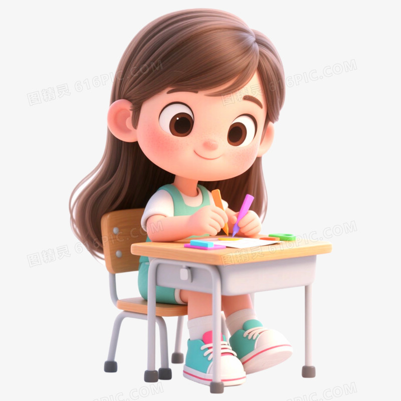 3D立体手工课免抠元素