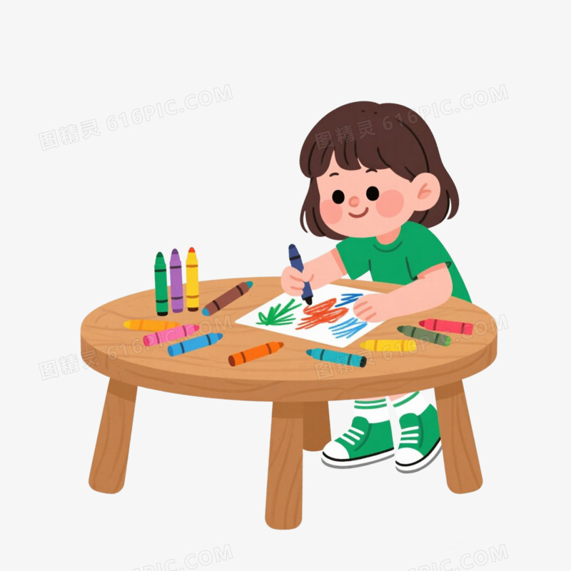 卡通插画风手工课手工活动手能力课外活动免抠元素