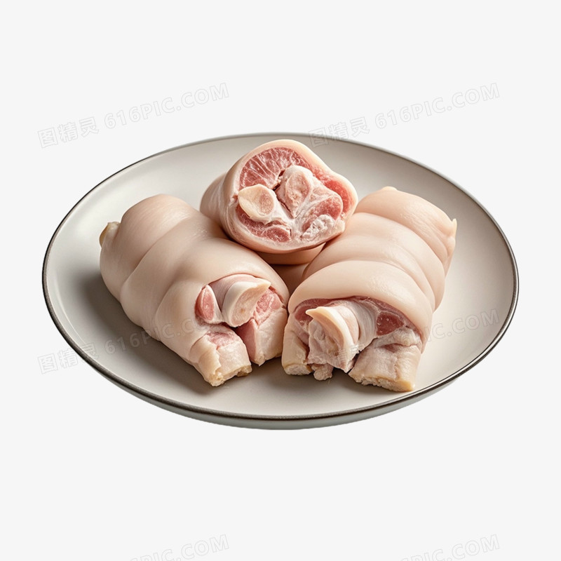 摄影风生鲜猪蹄免抠元素