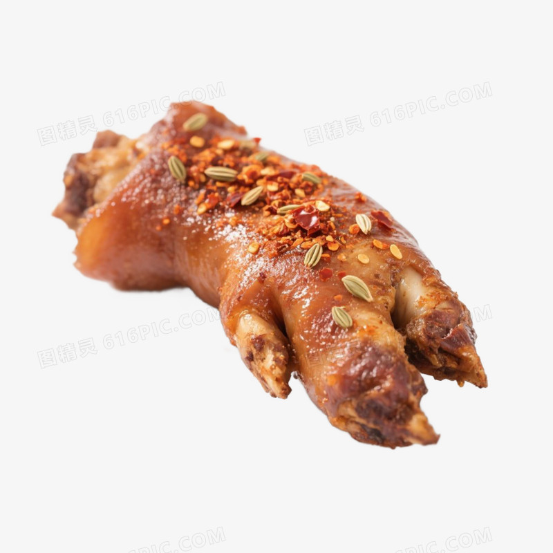 实物风美食猪蹄卤猪蹄猪脚猪脚饭免抠元素