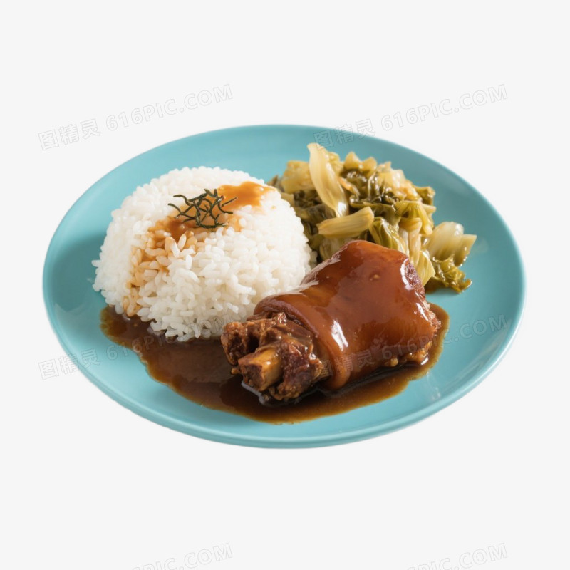 实物风美食猪蹄卤猪蹄猪脚猪脚饭免抠元素