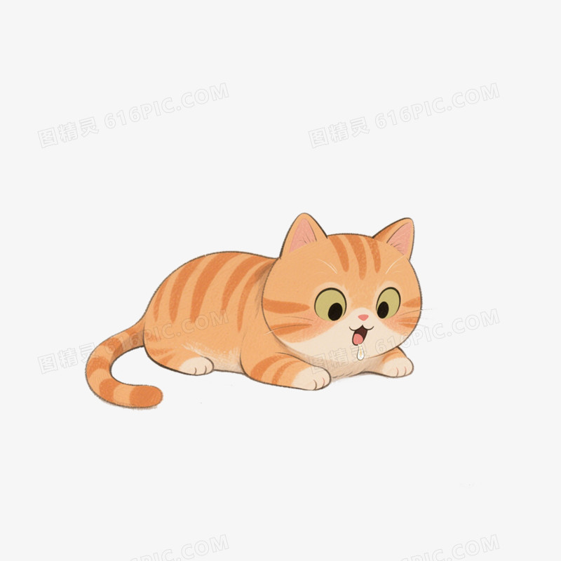 卡通插画动物流口水免抠元素