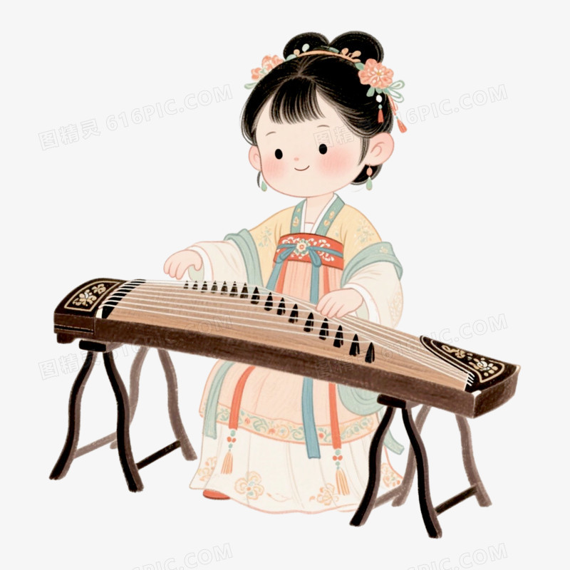 古筝各类兴趣班免抠元素