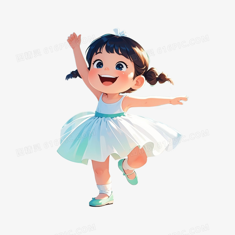 卡通插画舞蹈兴趣班免抠元素