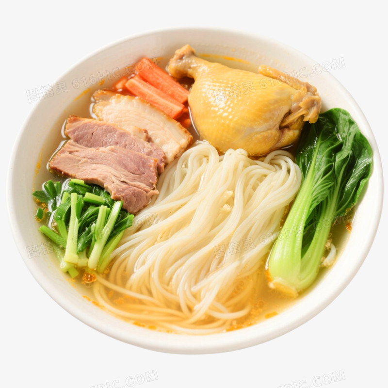 摄影风格云南特色美食过桥米线免抠元素