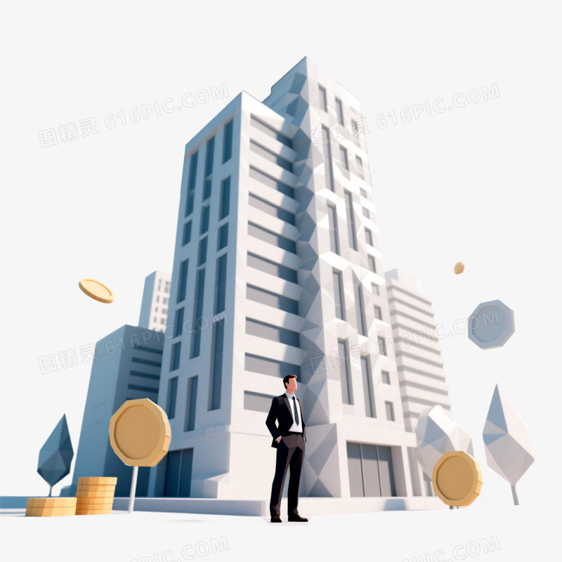手绘卡通金融从业人免抠元素