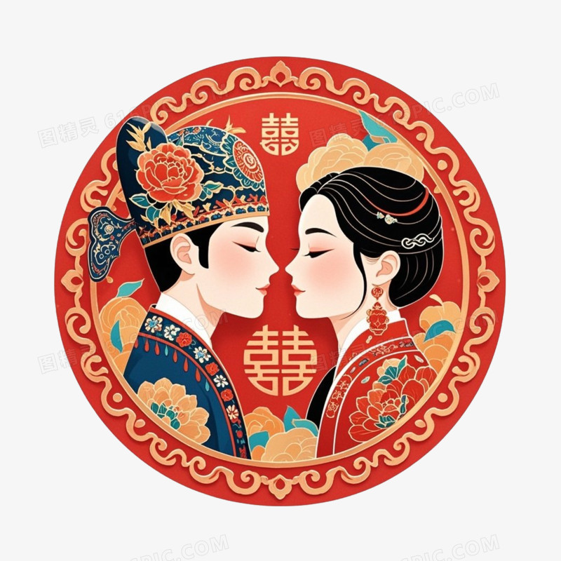 古风情侣免抠元素