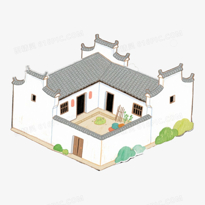 后院农村农家小院免抠元素