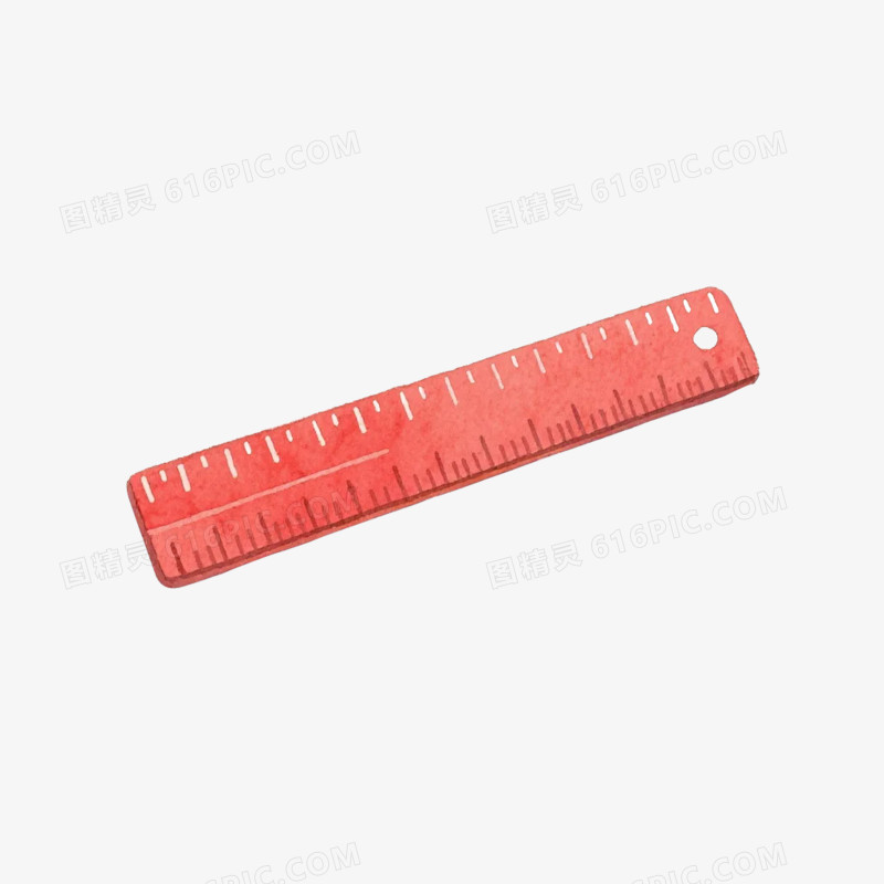 卡通插画风办公用品文具尺子免抠元素