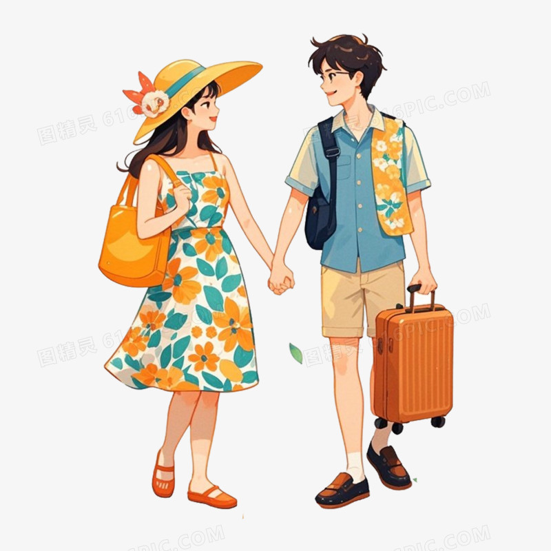 夏季旅游免抠元素