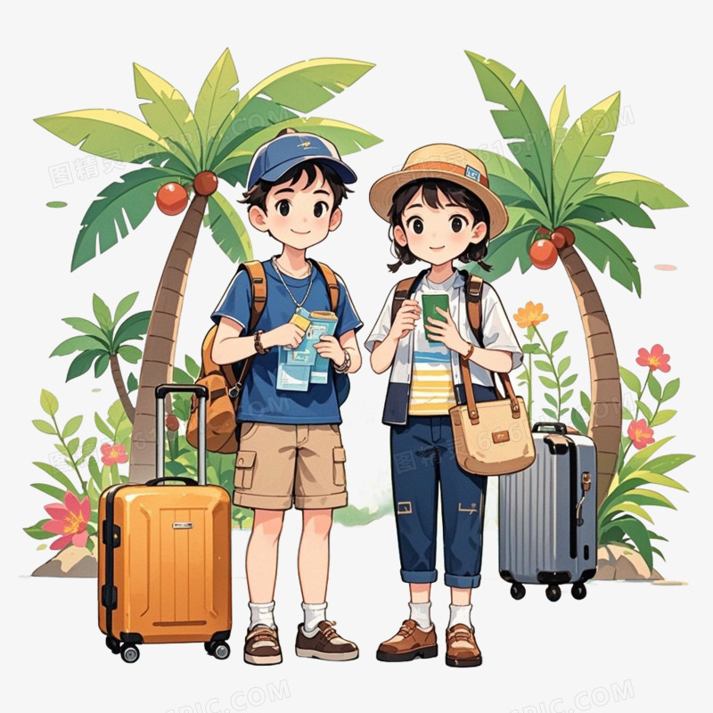 夏季旅游免抠元素