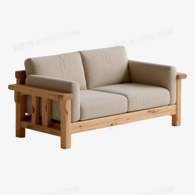 双人沙发家居用品免抠元素