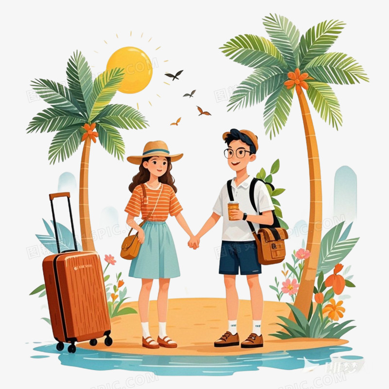 夏季旅游免抠元素