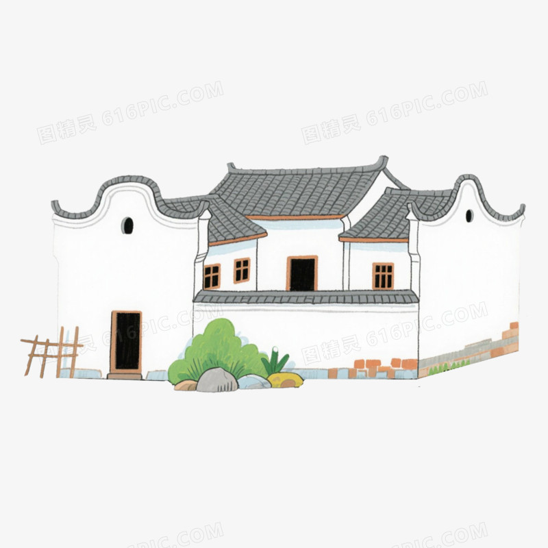 江南风农家小院免抠元素