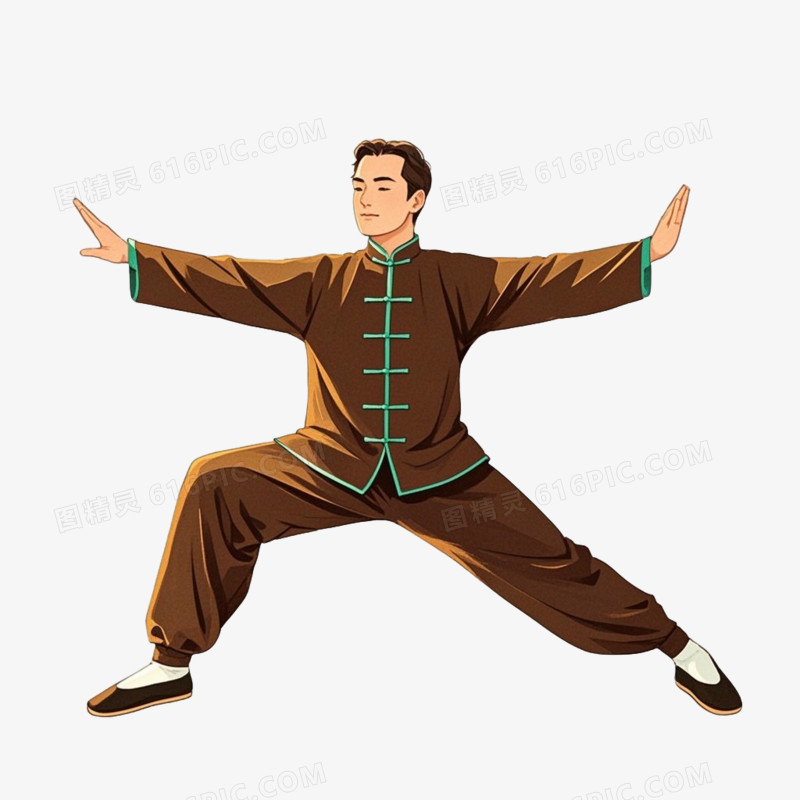 中医运动养生运动免抠元素