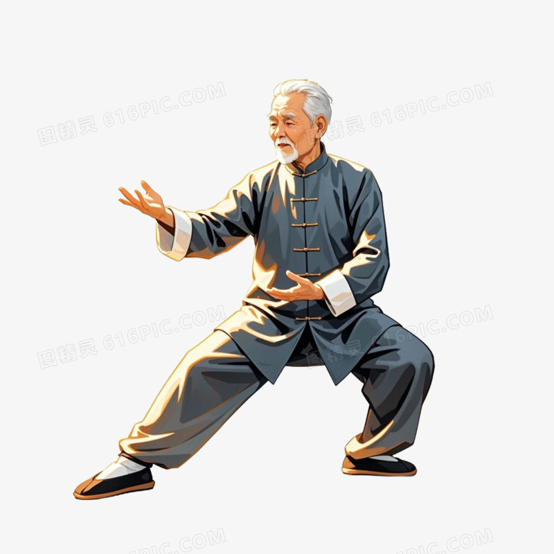 中医运动养生运动免抠元素