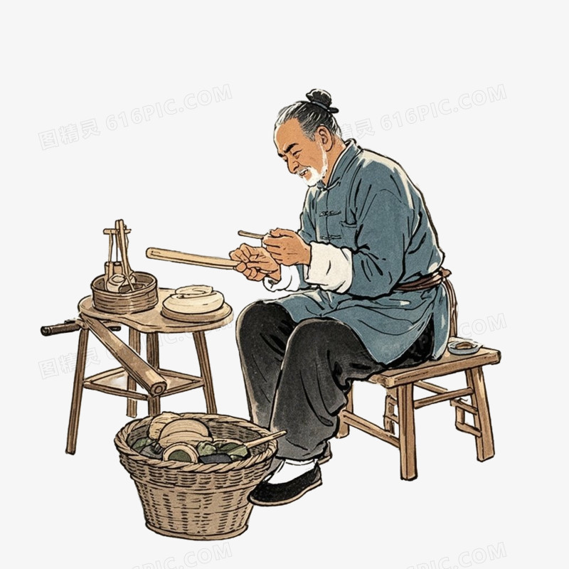 非遗传人卡通手术人免抠元素