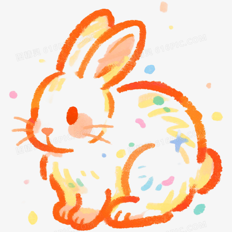 手绘插画简笔画边框免抠元素