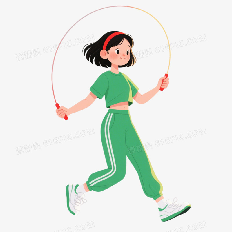 卡通手绘风运动会运动项目免抠元素