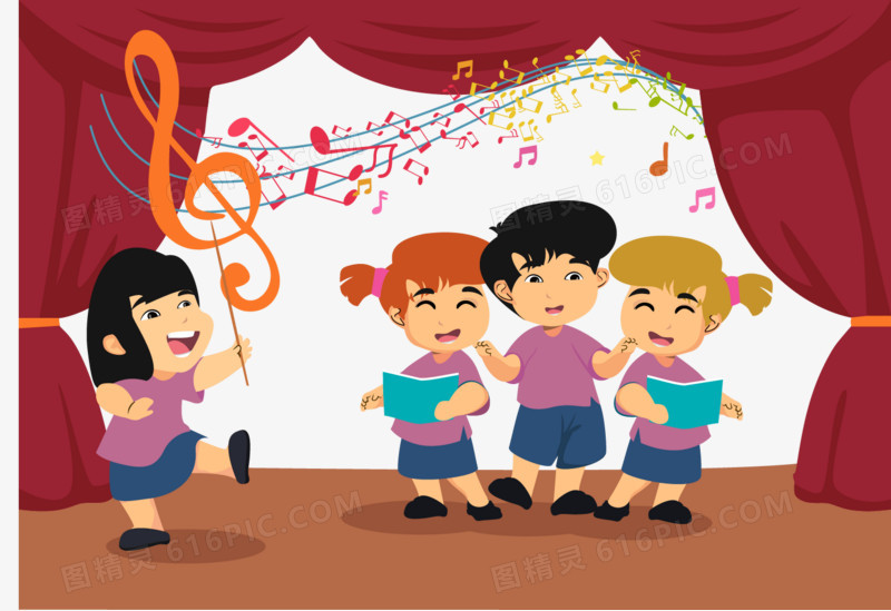 卡通儿童音乐表演图片免费下载_png素材_编号18midgmx
