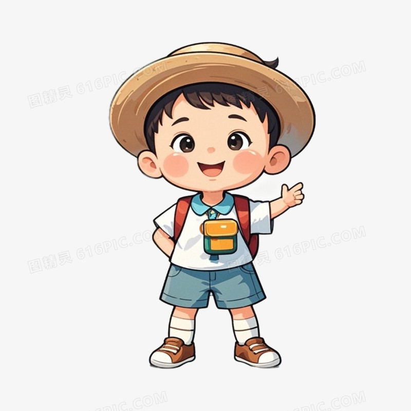 彩色卡通开学季小孩子免抠元素