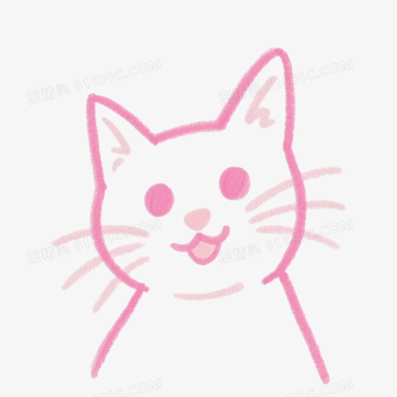 彩色简笔画小动物涂鸦免抠元素