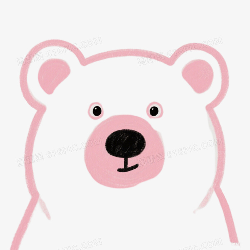 彩色简笔画小动物涂鸦免抠元素