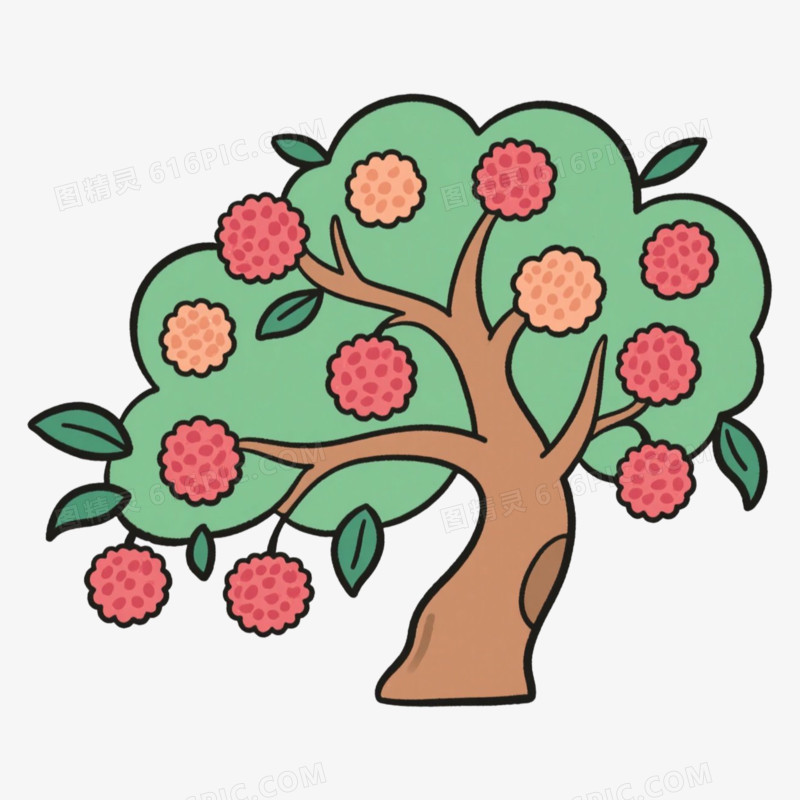 荔枝树果树一棵树免抠元素