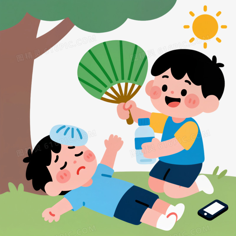 夏季防中暑免抠元素