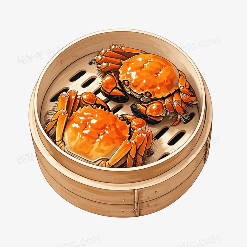 中秋节大闸蟹免抠元素