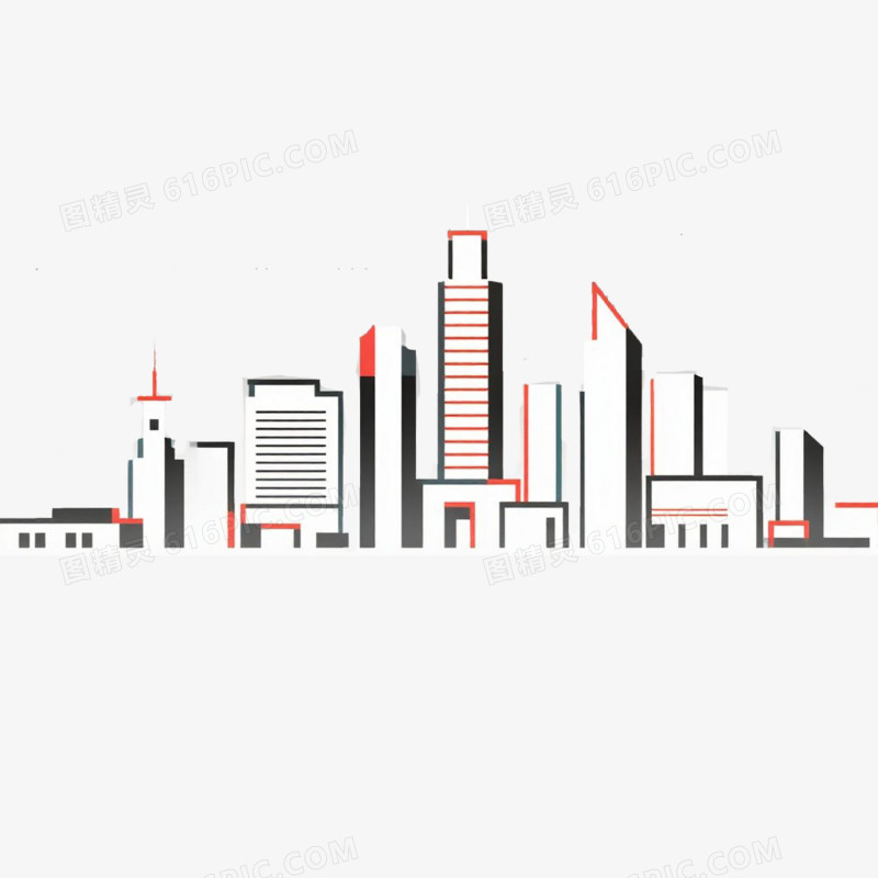 城市天际线免抠元素