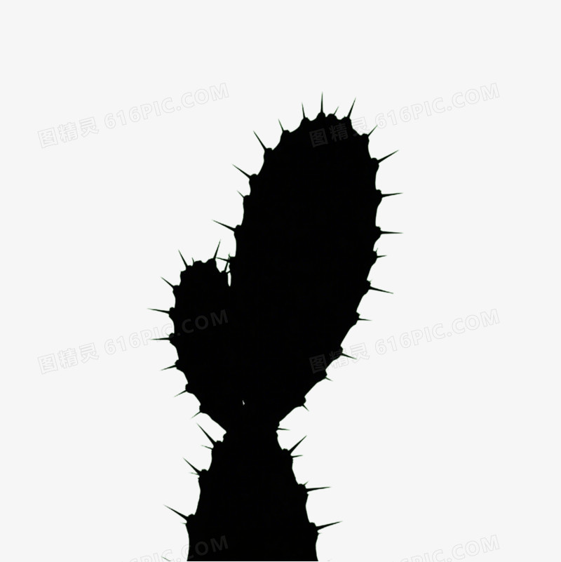 极简矢量植物剪影免抠元素