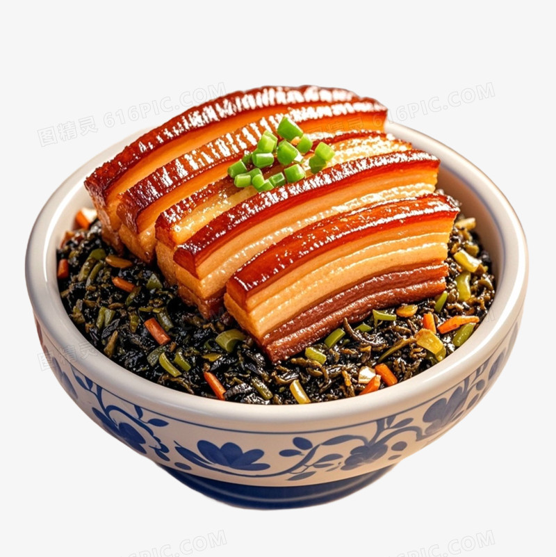 梅菜扣肉美食免抠元素