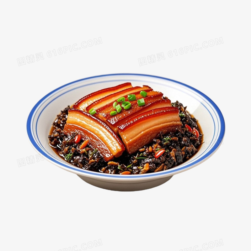 梅菜扣肉美食免抠元素