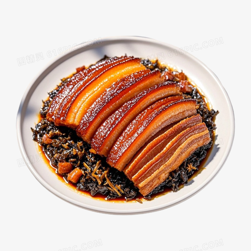 梅菜扣肉美食免抠元素