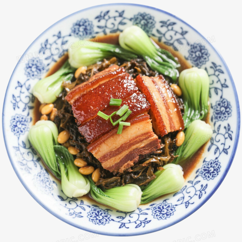 摄影一盘梅菜扣肉免抠元素