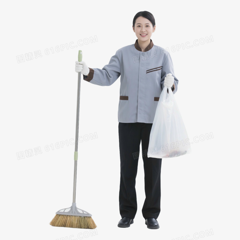 保洁人员实拍图片免抠元素