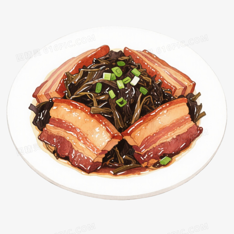 梅菜扣肉免抠元素