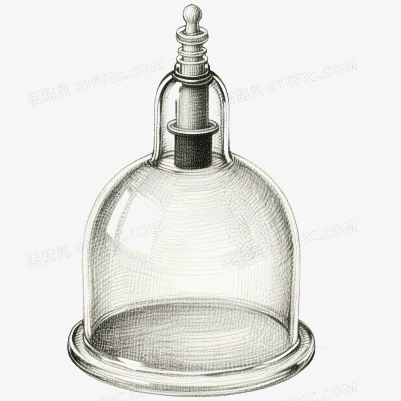 手绘插画拔罐器材免抠元素