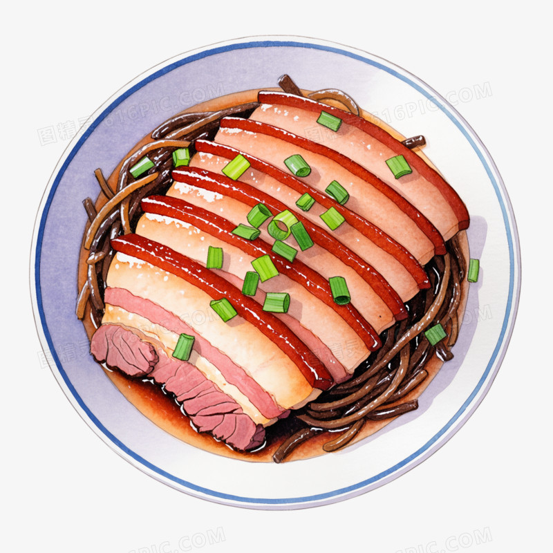 梅菜扣肉免抠元素