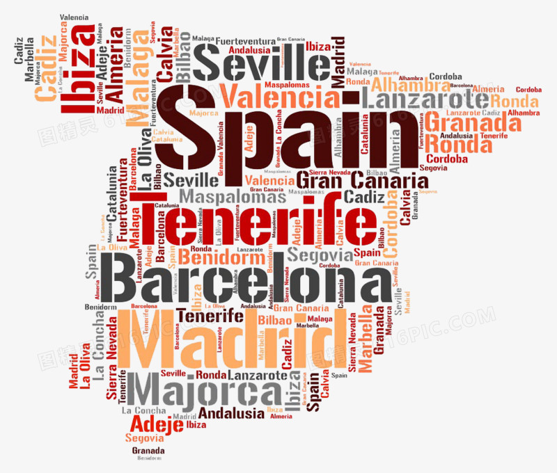 西班牙地图高清免扣素材