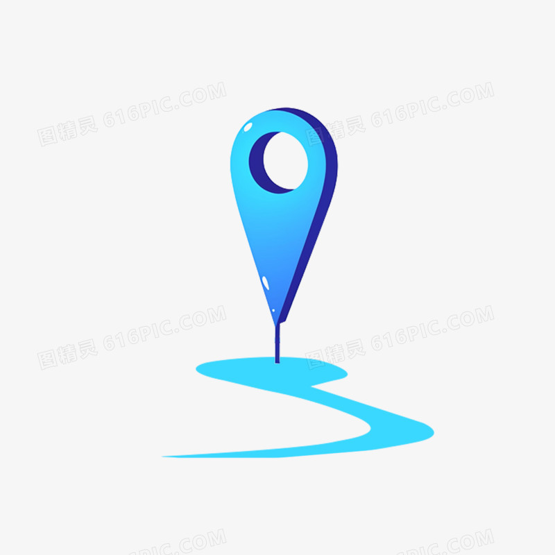 手绘卡通地标地址地图图标免抠元素