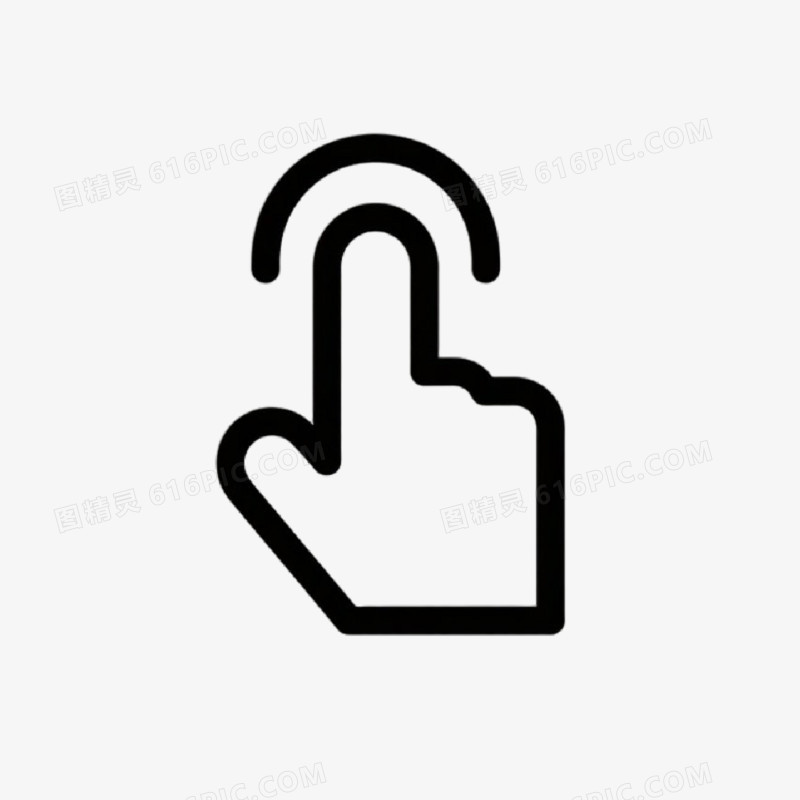 简约风格点击icon图标免抠元素