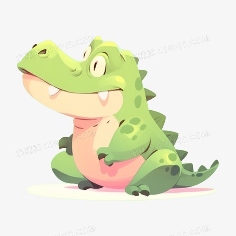卡通手绘动物小鳄鱼免抠元素