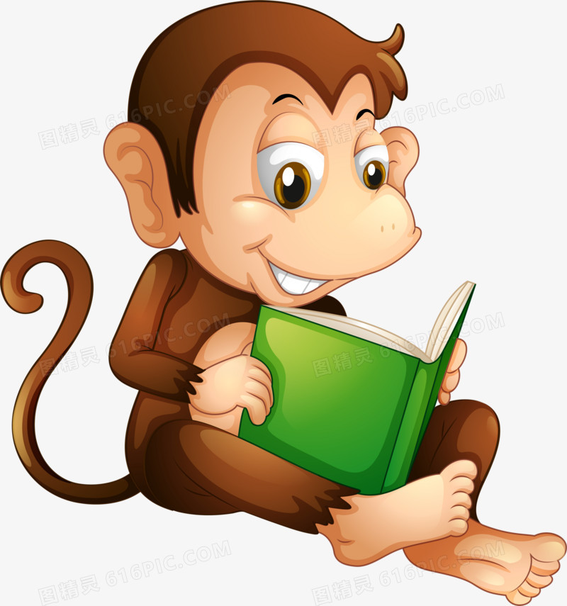 关键词:卡通猴子动物monkey小动物动物园图精灵为您提供看书的猴子