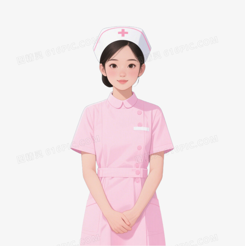 卡通手绘风格护士免抠元素