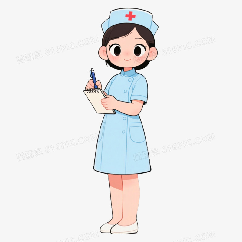 预检台护士职业形象免抠元素