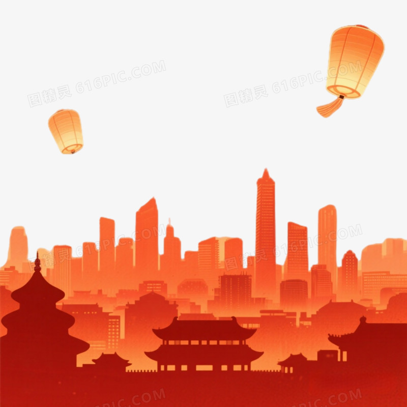 城市剪影免抠元素