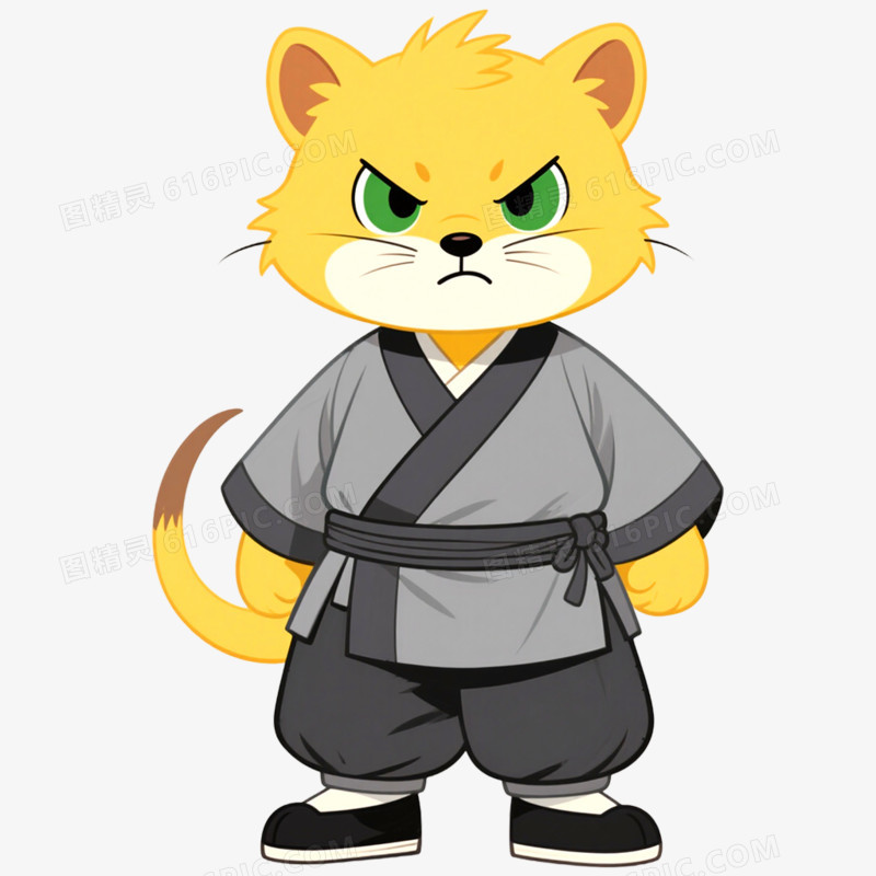 手绘插画黄鼠狼IP形象免抠元素