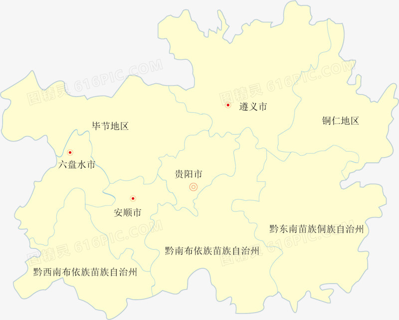 贵州省矢量地图